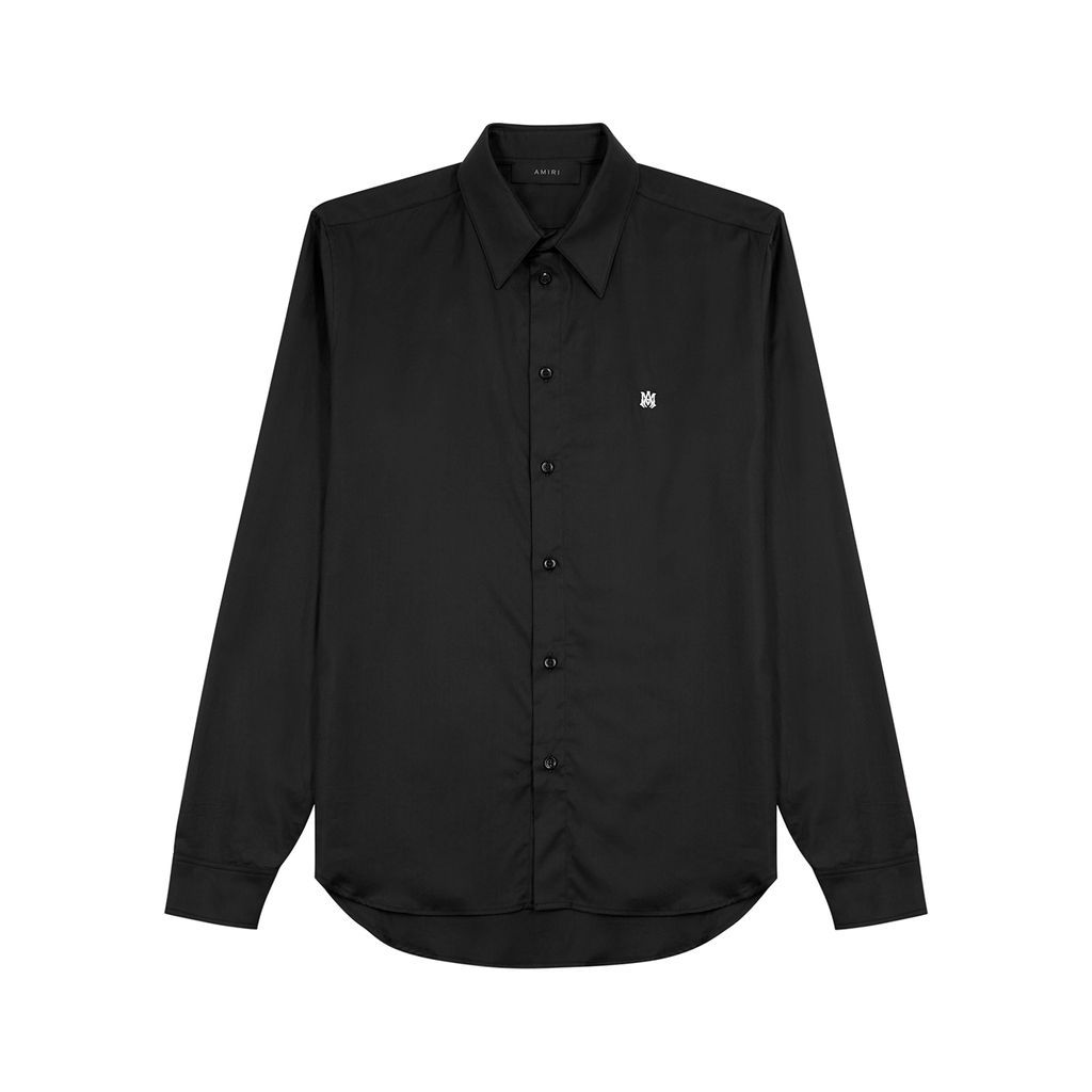 Black Logo Cotton Shirt - 48