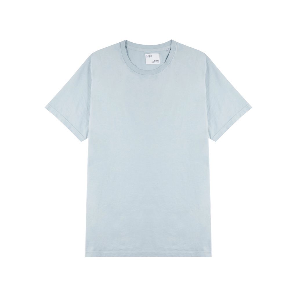 Powder Blue Cotton T-shirt - Light Blue - S
