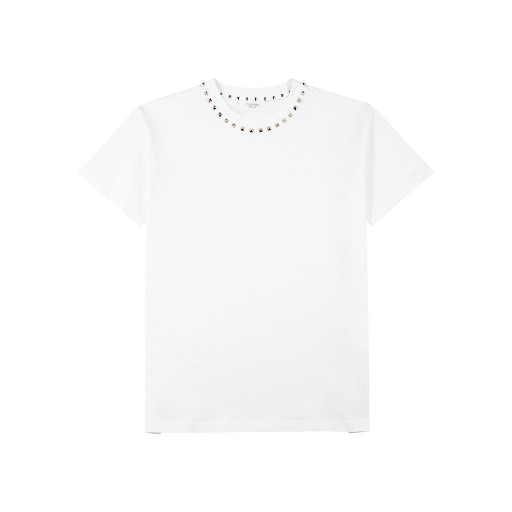 Rockstud Cotton T-shirt - White - L