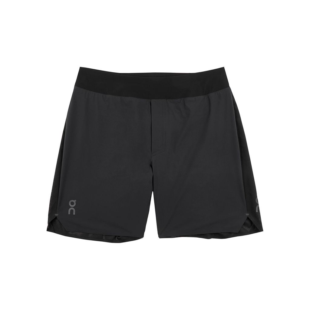 Panelled Stretch-jersey Shorts - Black - S