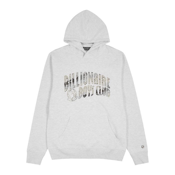 Grey Logo Hooded Cotton Sweatshirt
