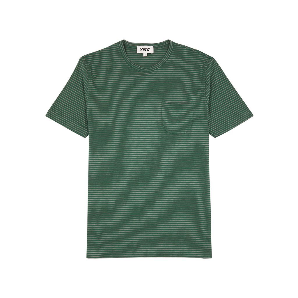 Wild Striped Cotton T-shirt - Green - L