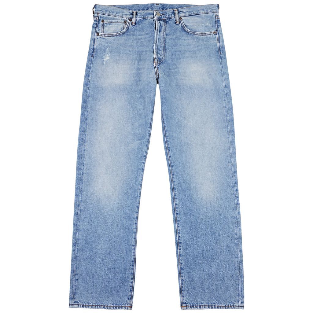 1996 Distressed Straight-leg Jeans - Light Blue - W34