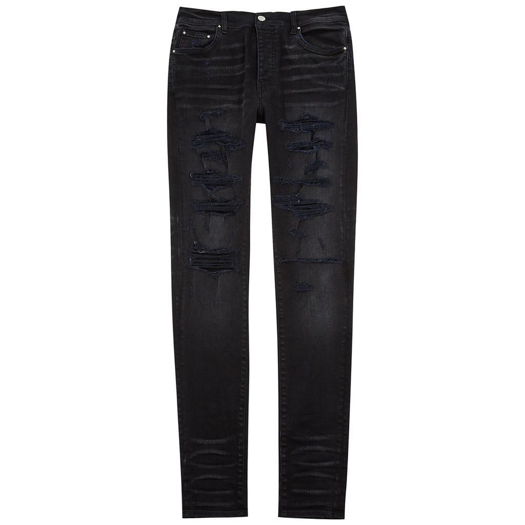 Thrasher Plus Black Distressed Skinny Jeans - W36
