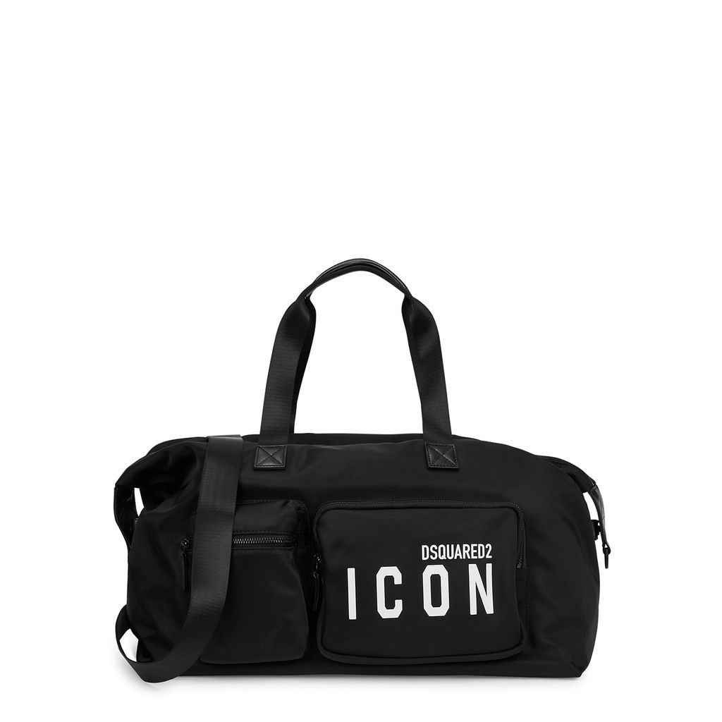 Icon Black Nylon Holdall, Holdall Bag, Black, Nylon