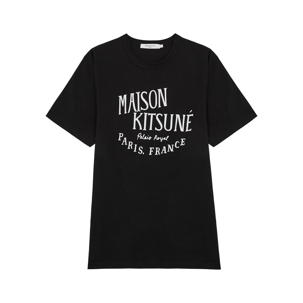 Palais Royal Black Printed Cotton T-shirt - S