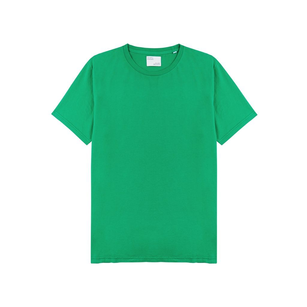 Green Cotton T-shirt - Bright Green - L