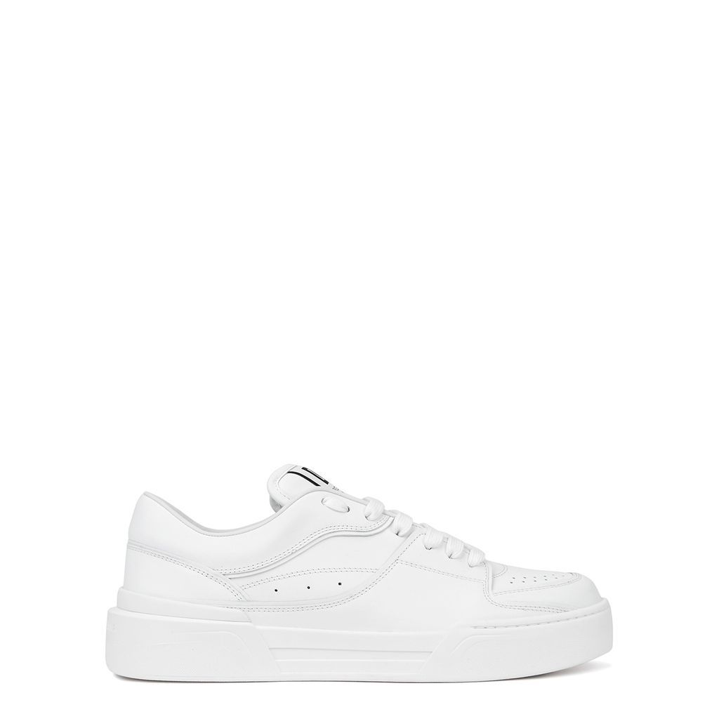New Roma White Leather Sneakers - 9