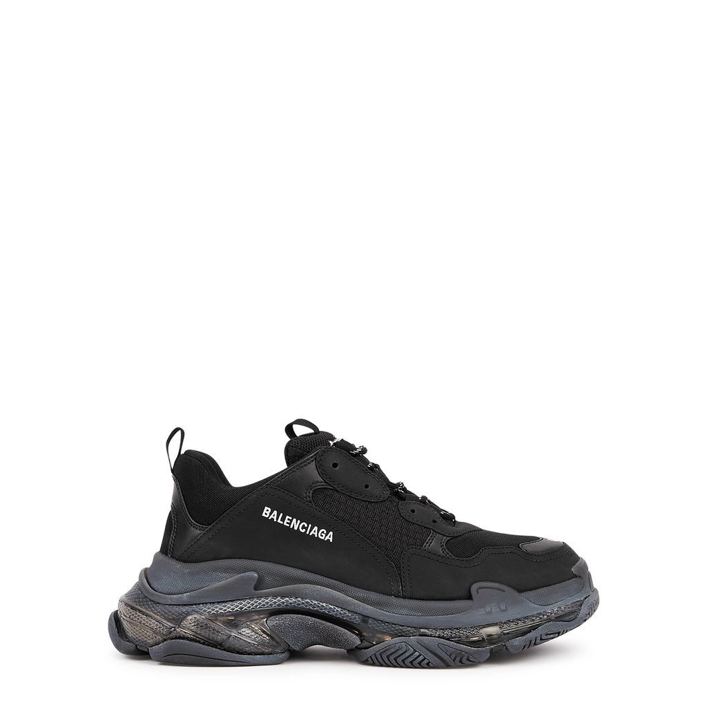 Triple S Black Panelled Sneakers - 9