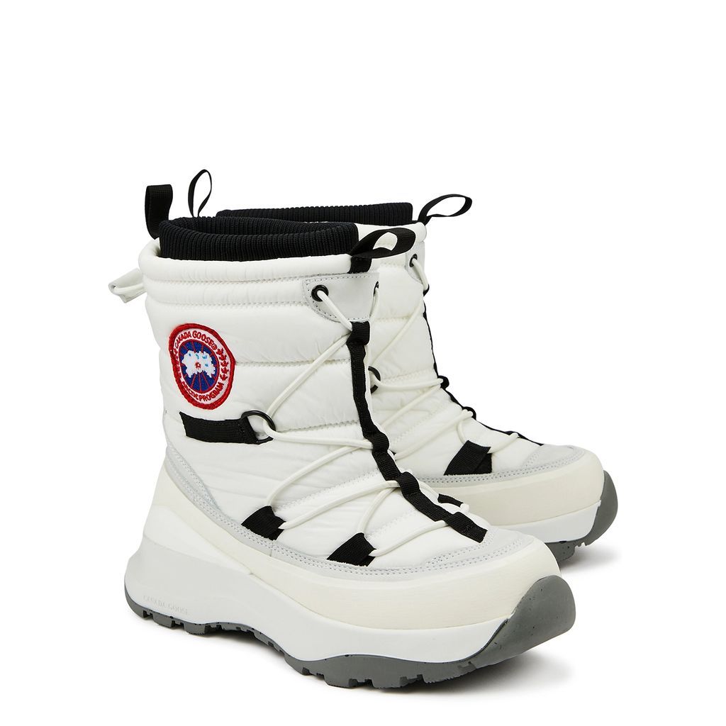 Toronto Quilted Shell Ankle Boots - White - 3