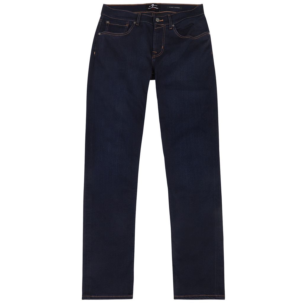 Slimmy Tapered Luxe Performance Plus Jeans - Dark Blue - W34