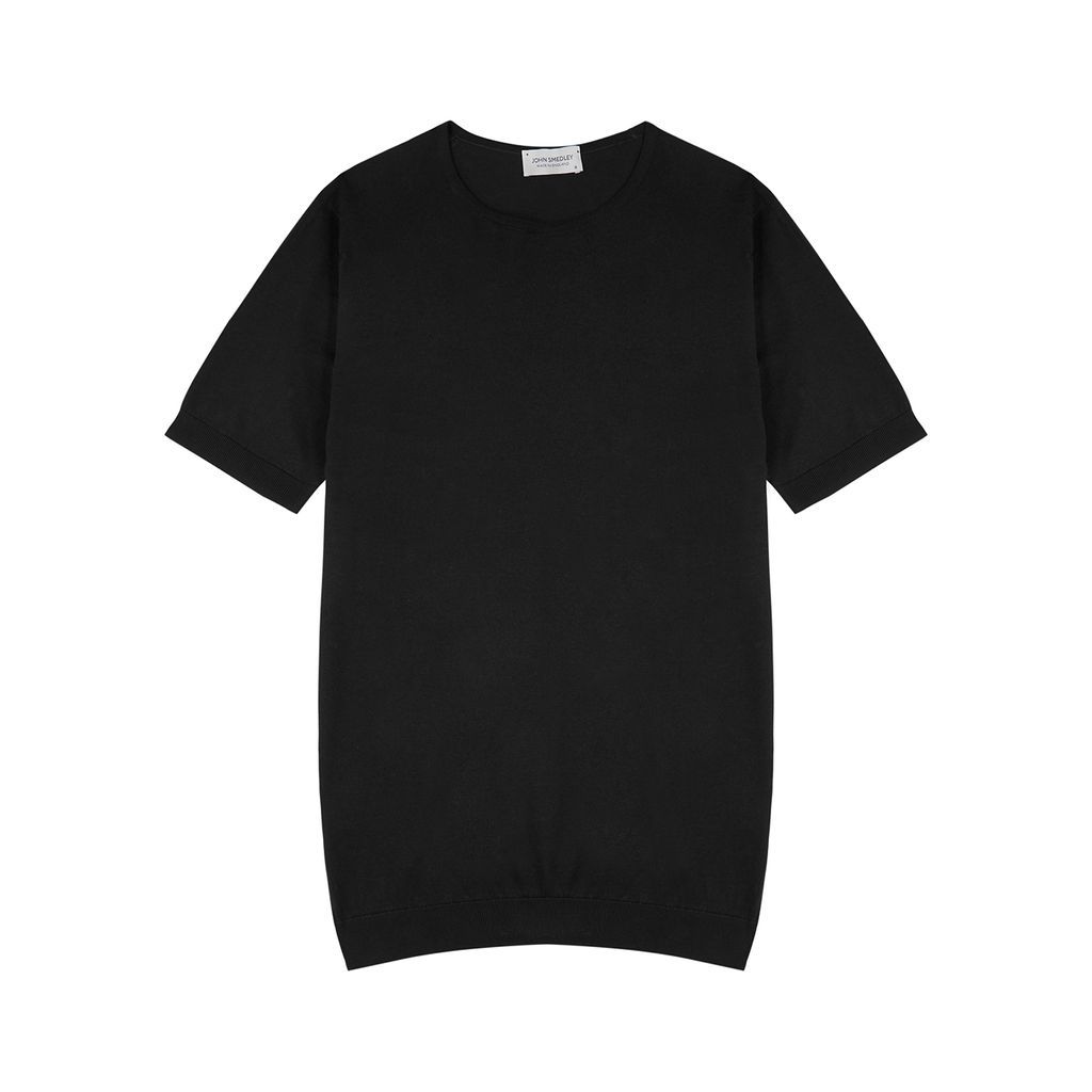 Belden Knitted Cotton T-shirt - Black - XL