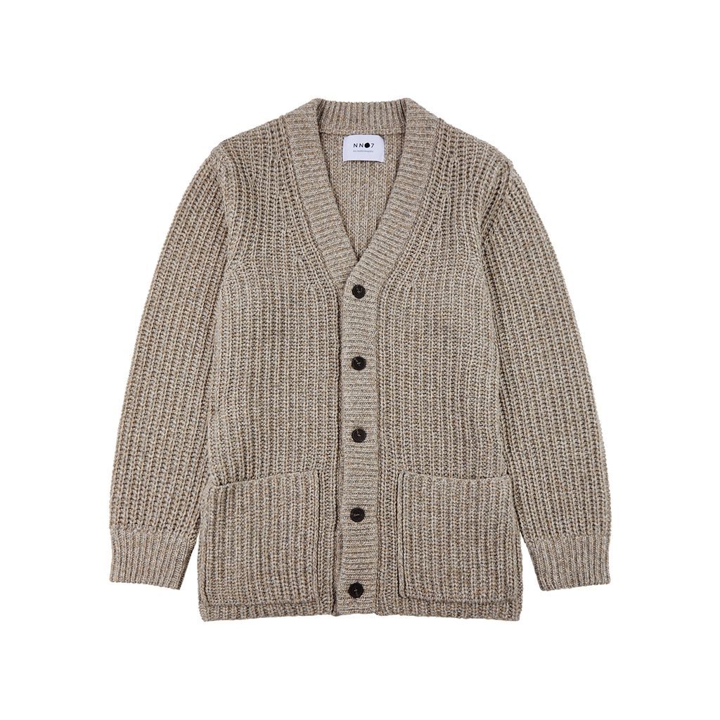 Benzon Chunky-knit Wool-blend Cardigan - Beige - L