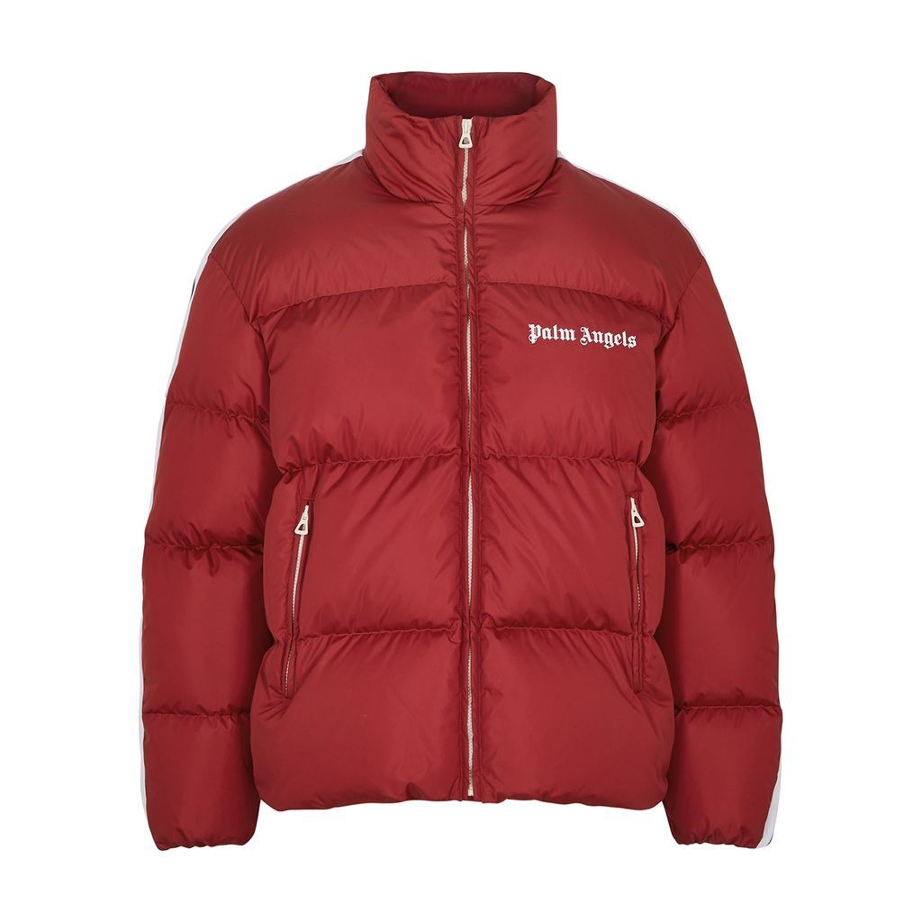 Logo Quilted Shell Jacket - RED - XL