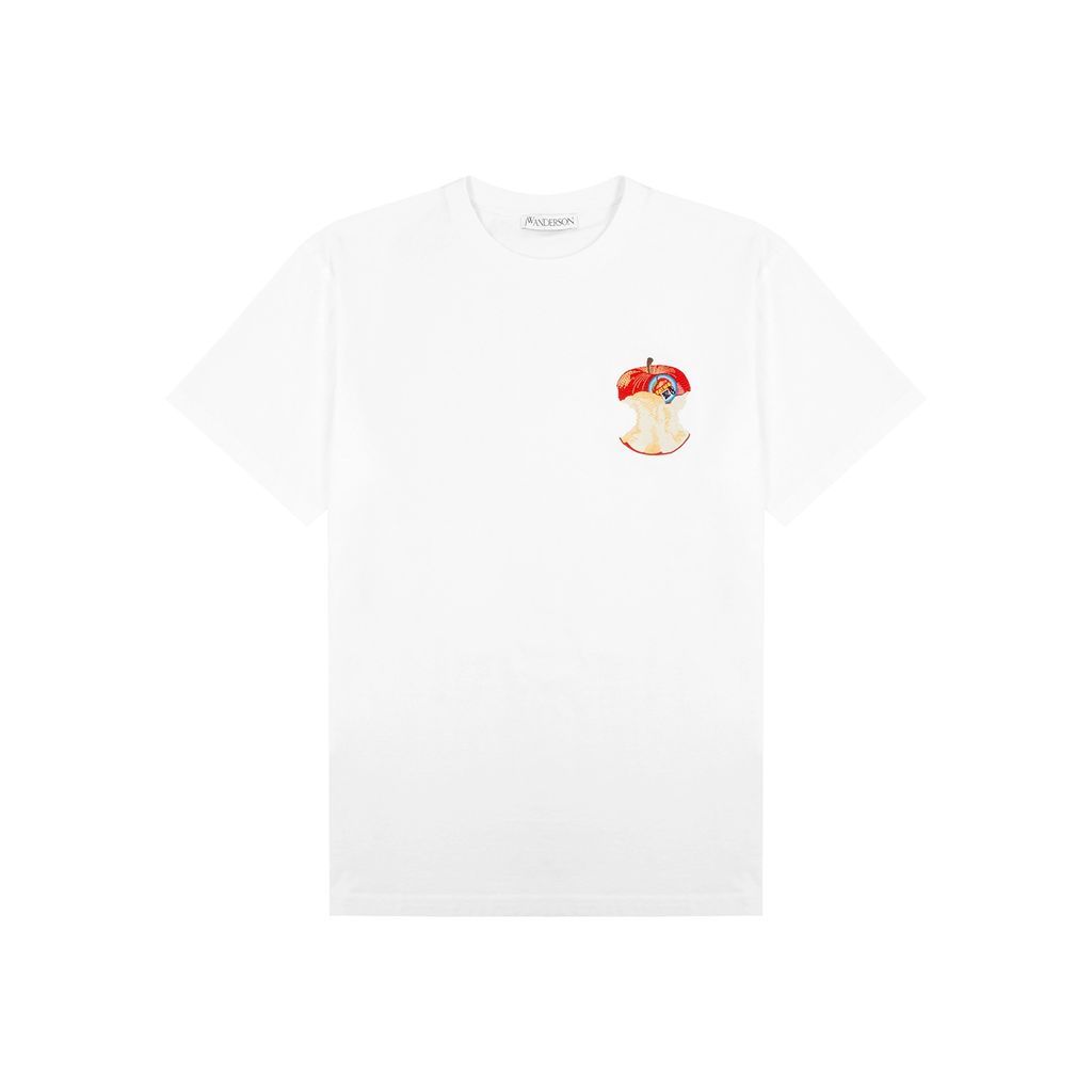 Apple Core Cotton T-shirt - White - M