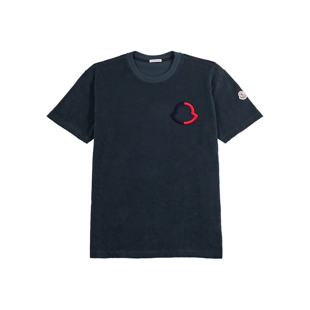Logo-embroidered Terry T-shirt - Navy - L
