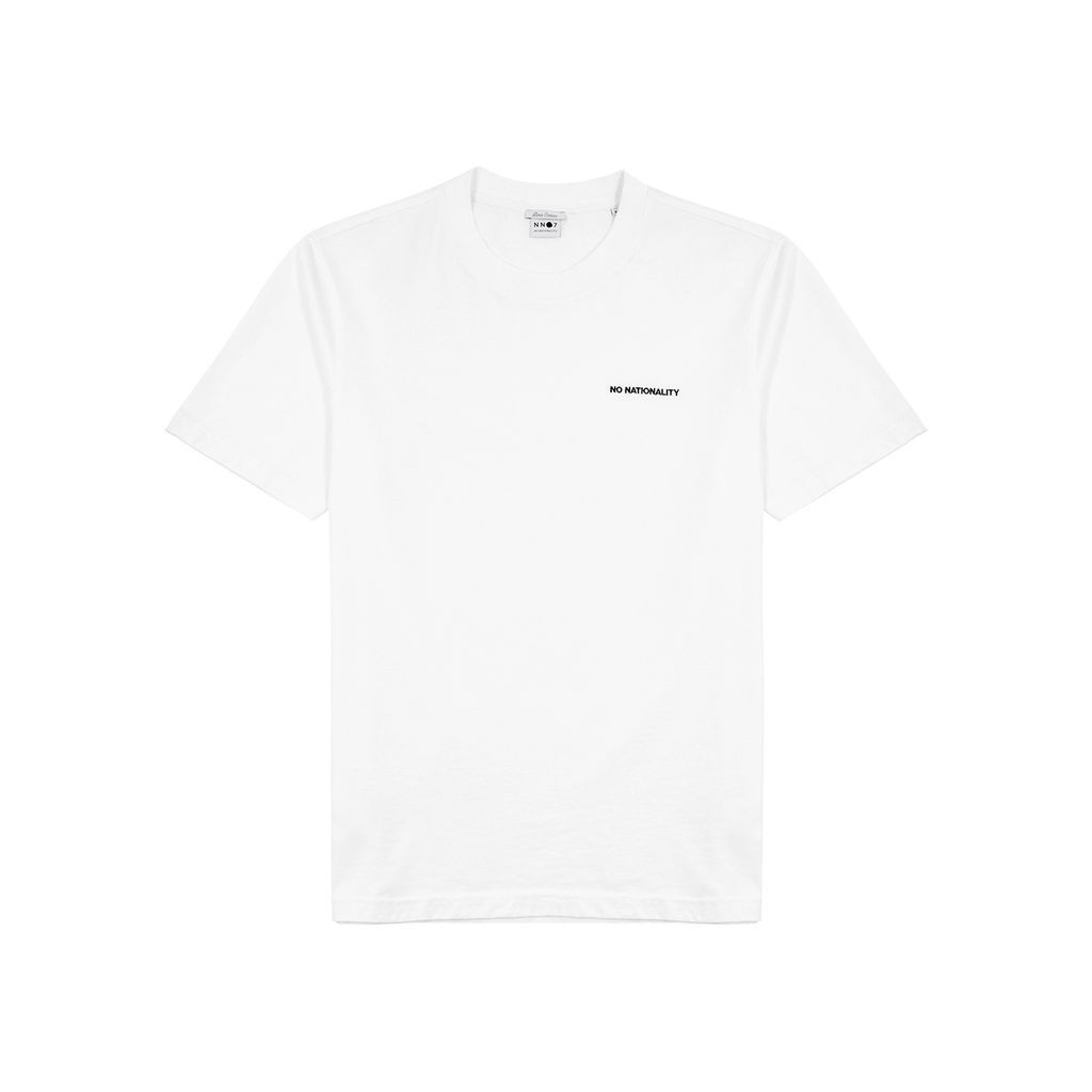 Adam Logo-embroidered Cotton T-shirt - White - L