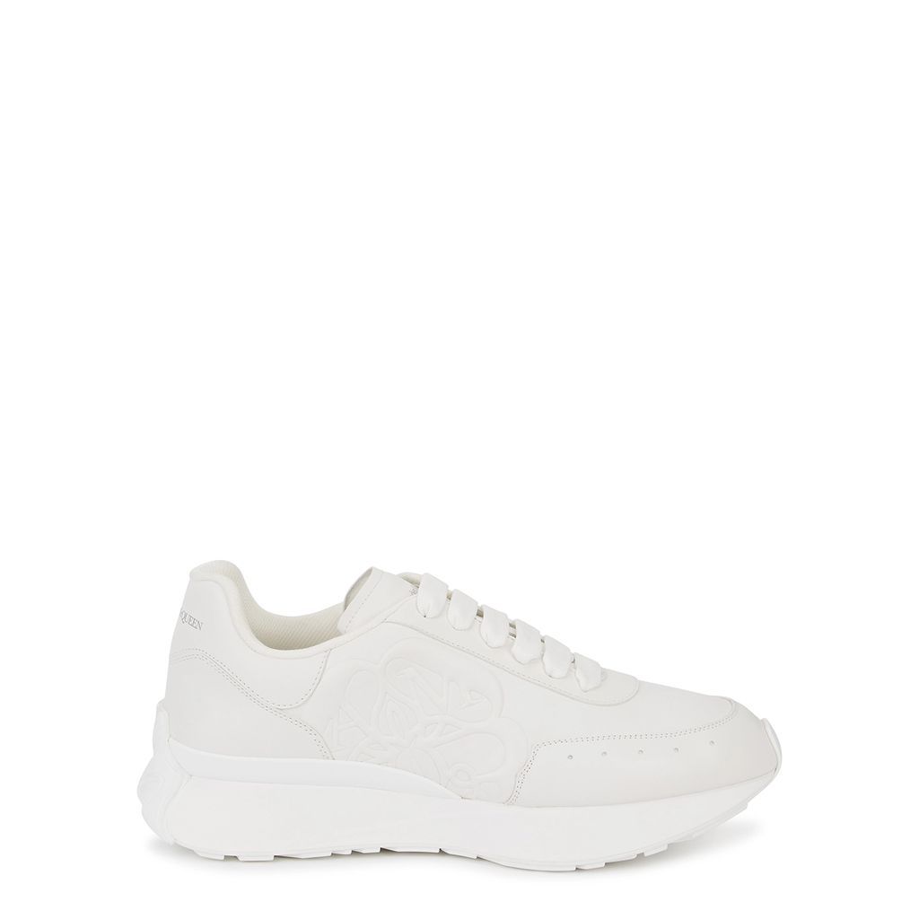 Sprint Runner White Leather Sneakers - 11
