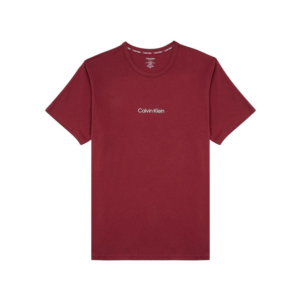 Logo-print Jersey-blend T-shirt - Dark Red - M