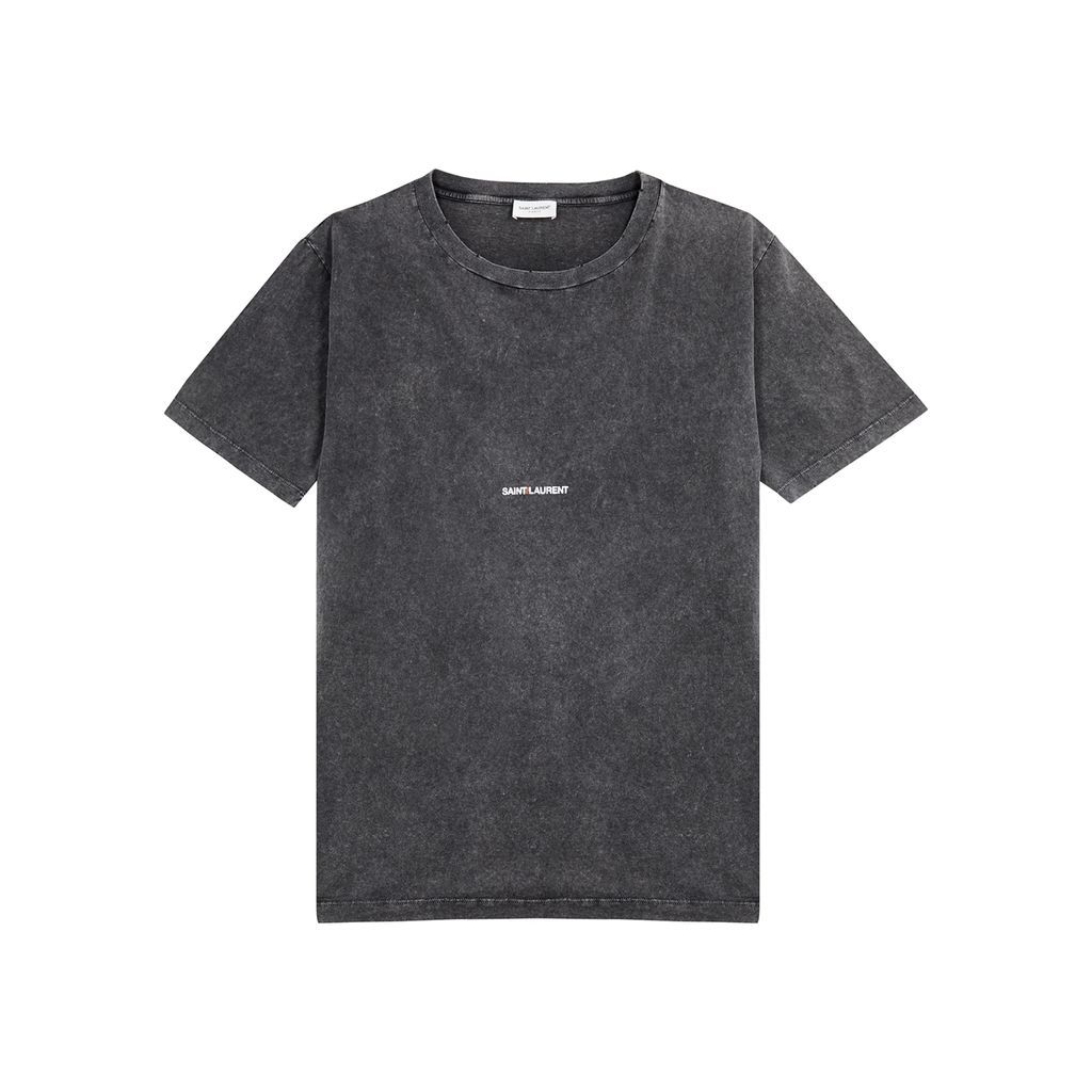 Logo-print Cotton T-shirt - Dark Grey - S