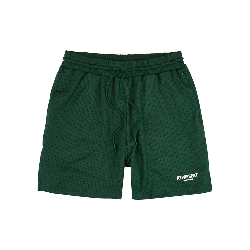 Owners Club Logo Mesh Shorts - Green - S