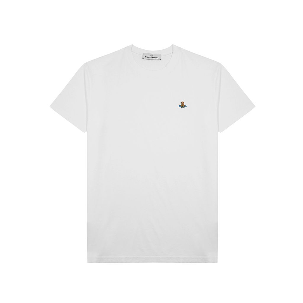 Logo-embroidered Cotton T-shirt - White - M