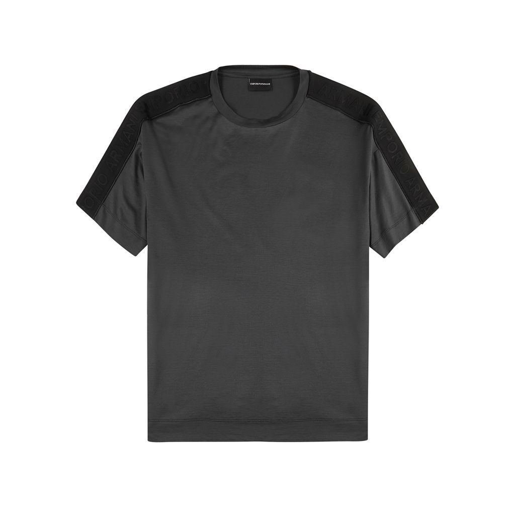 Logo-trimmed Jersey T-shirt - Navy - L