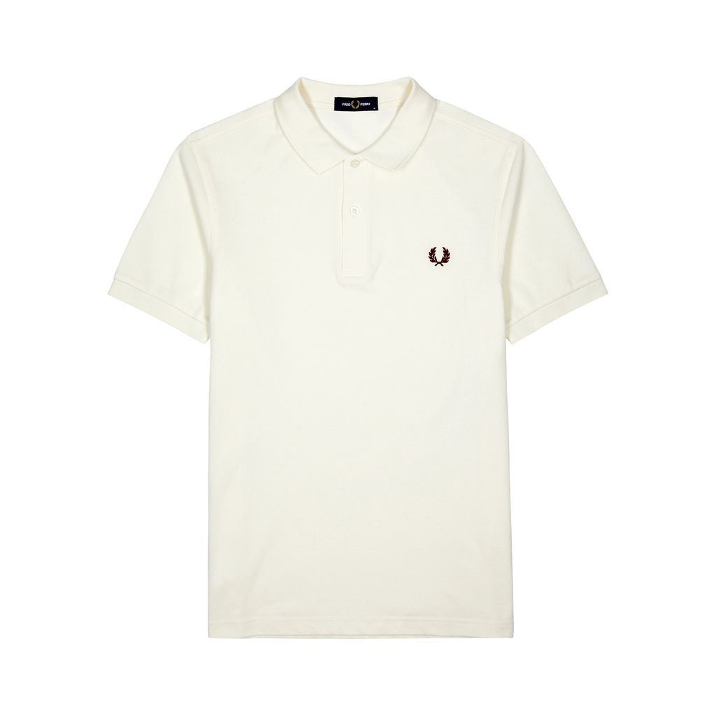Logo-embroidered Piqué Cotton Polo Shirt - Ecru - L