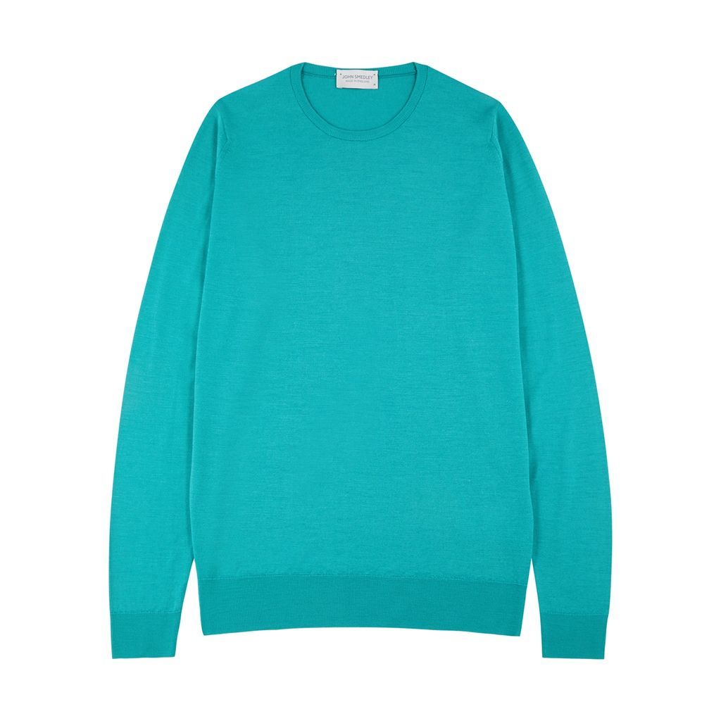 Lundy Merino Wool Jumper - Teal - L