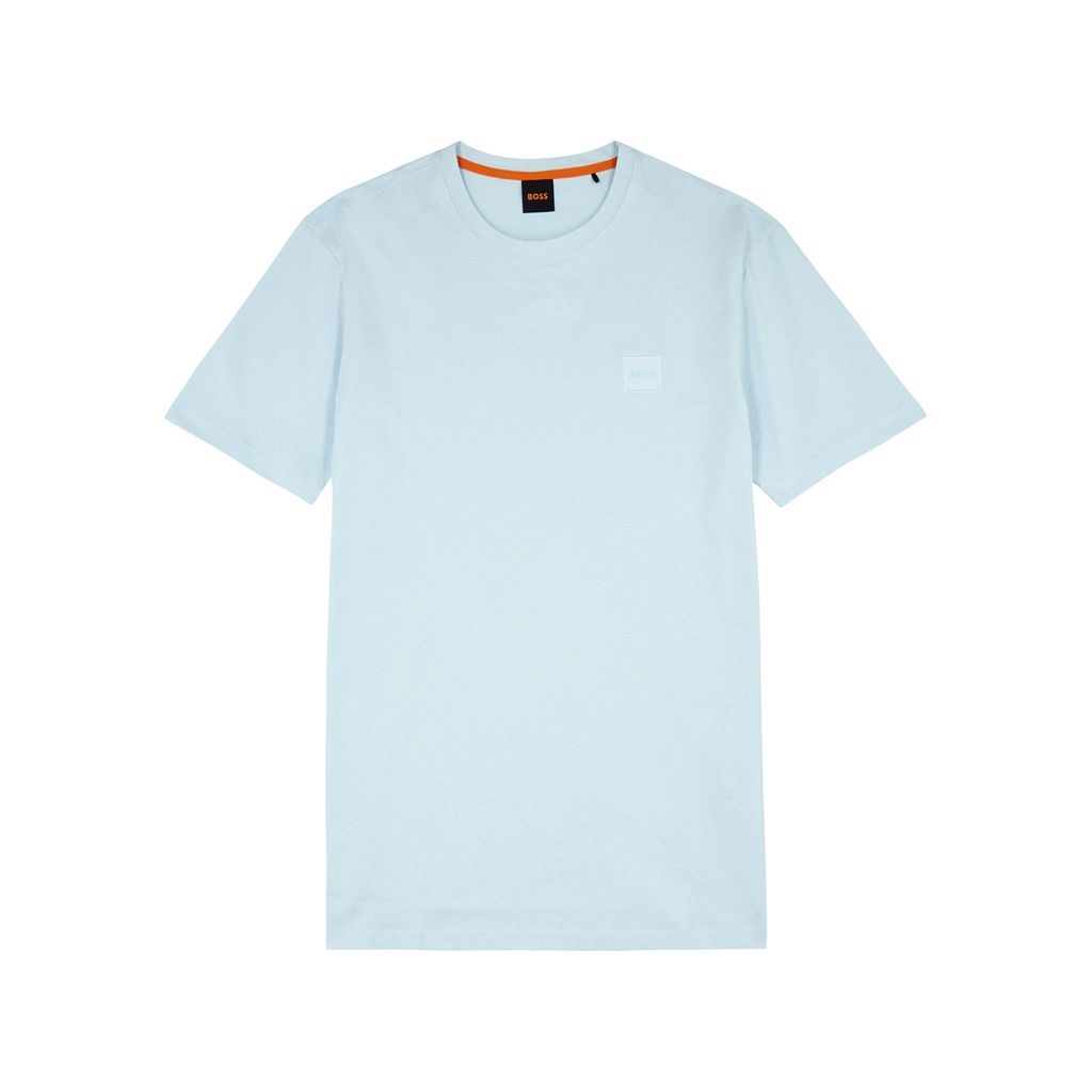 Logo Cotton T-shirt - Light Blue - S