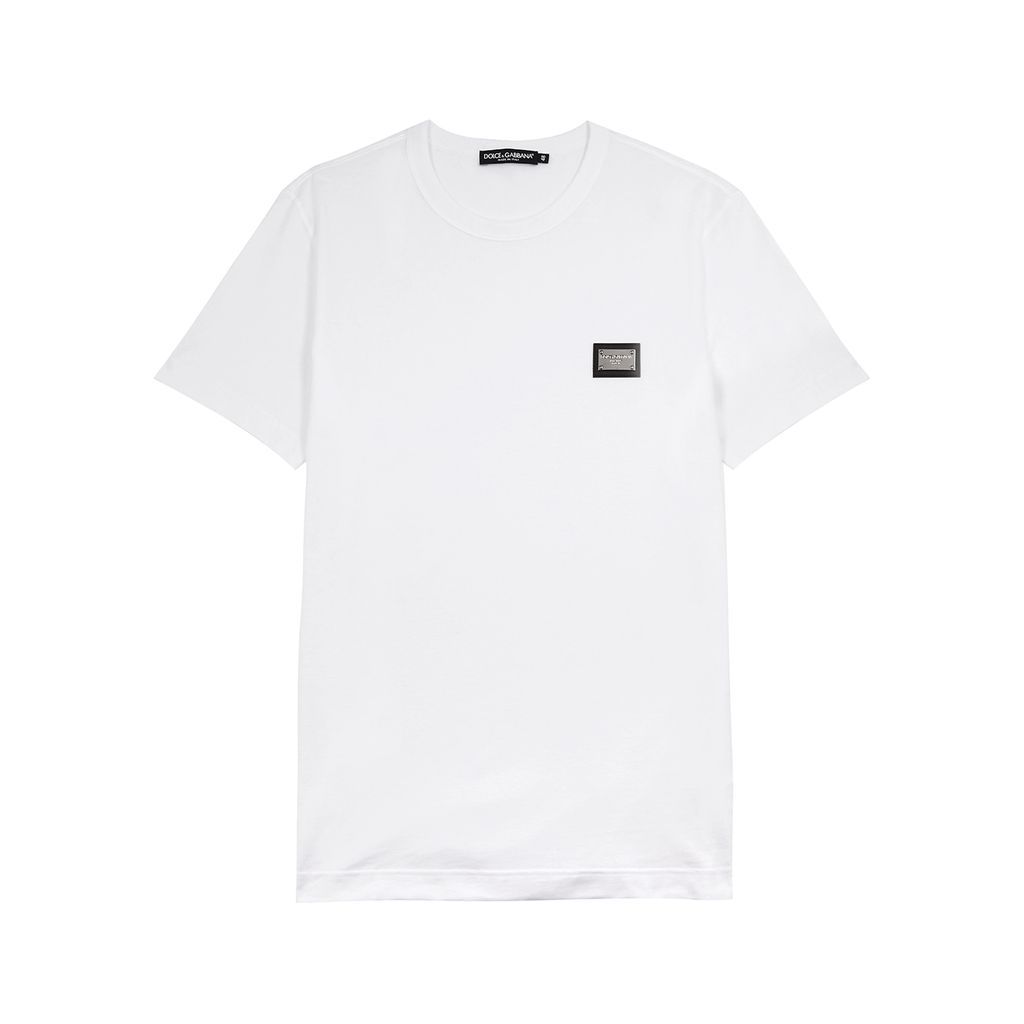 Logo Cotton T-shirt - White - 50