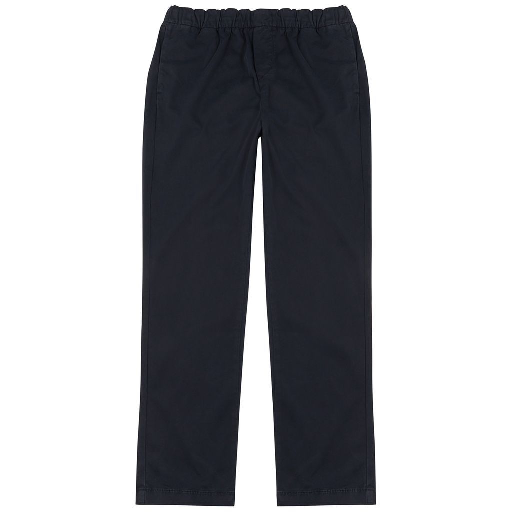 Brushed Cotton-blend Chinos - Navy - S