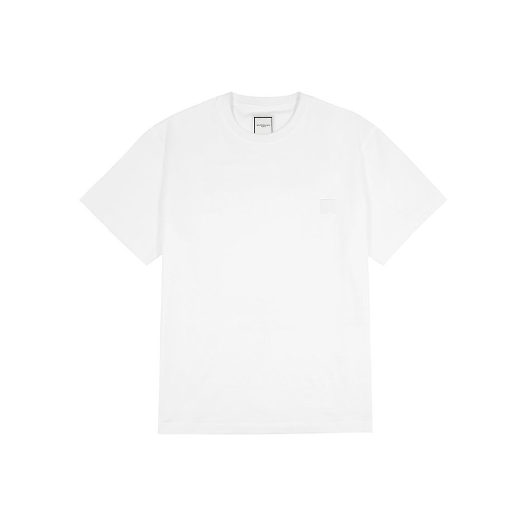 Logo Cotton T-shirt - White And Blue - 46