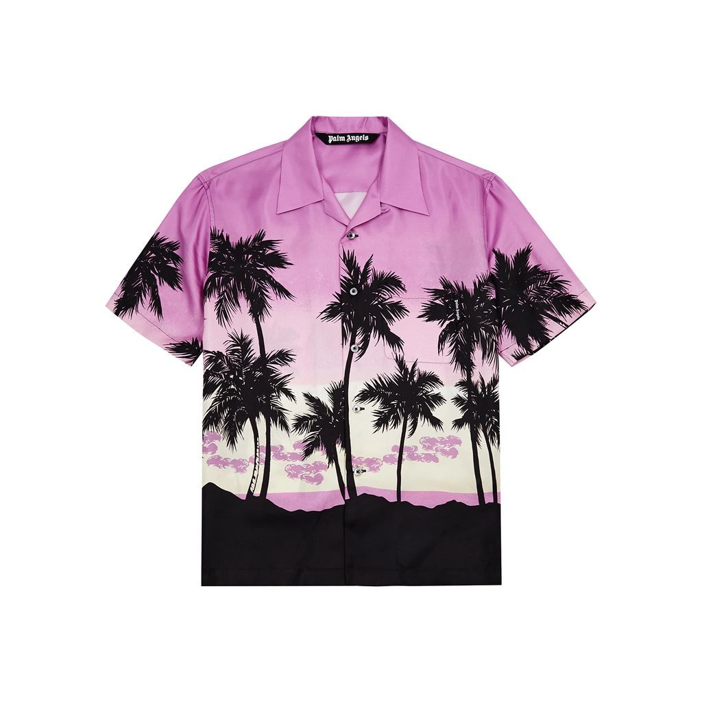 Sunset Printed Silk-twill Shirt - Pink - 42