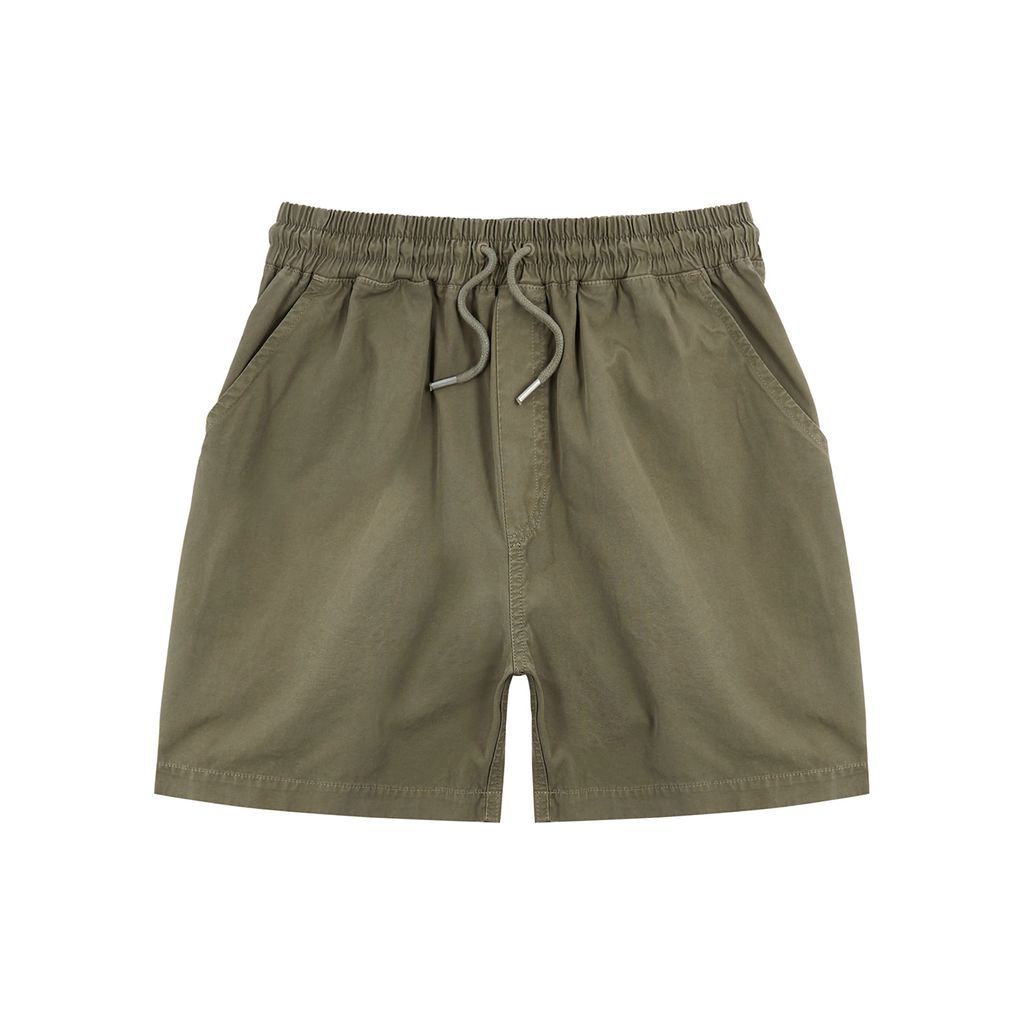Army Green Cotton Shorts - Olive - M