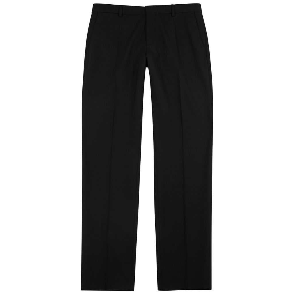 Black Slim-leg Stretch-wool Trousers - 46