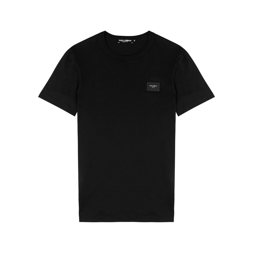 Black Logo Cotton T-shirt - 46