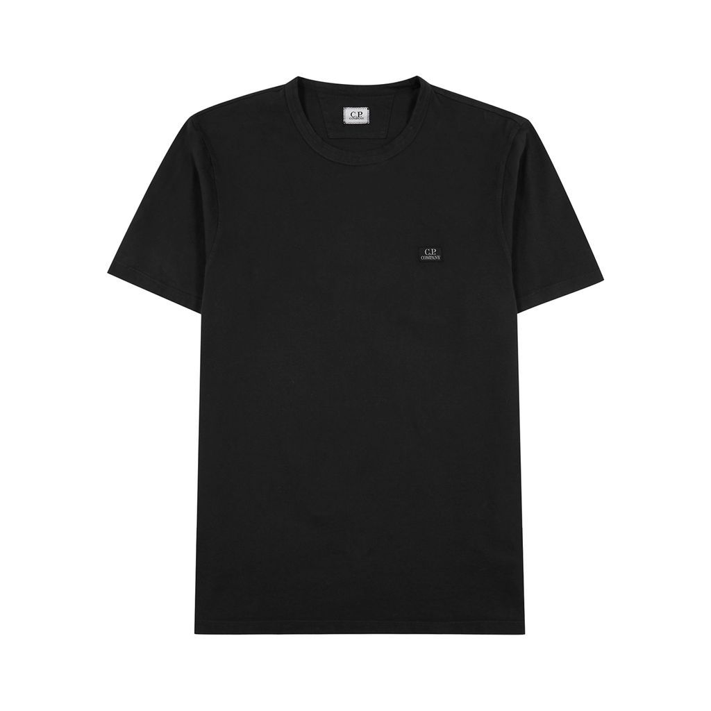 Black Logo Cotton T-shirt - XL