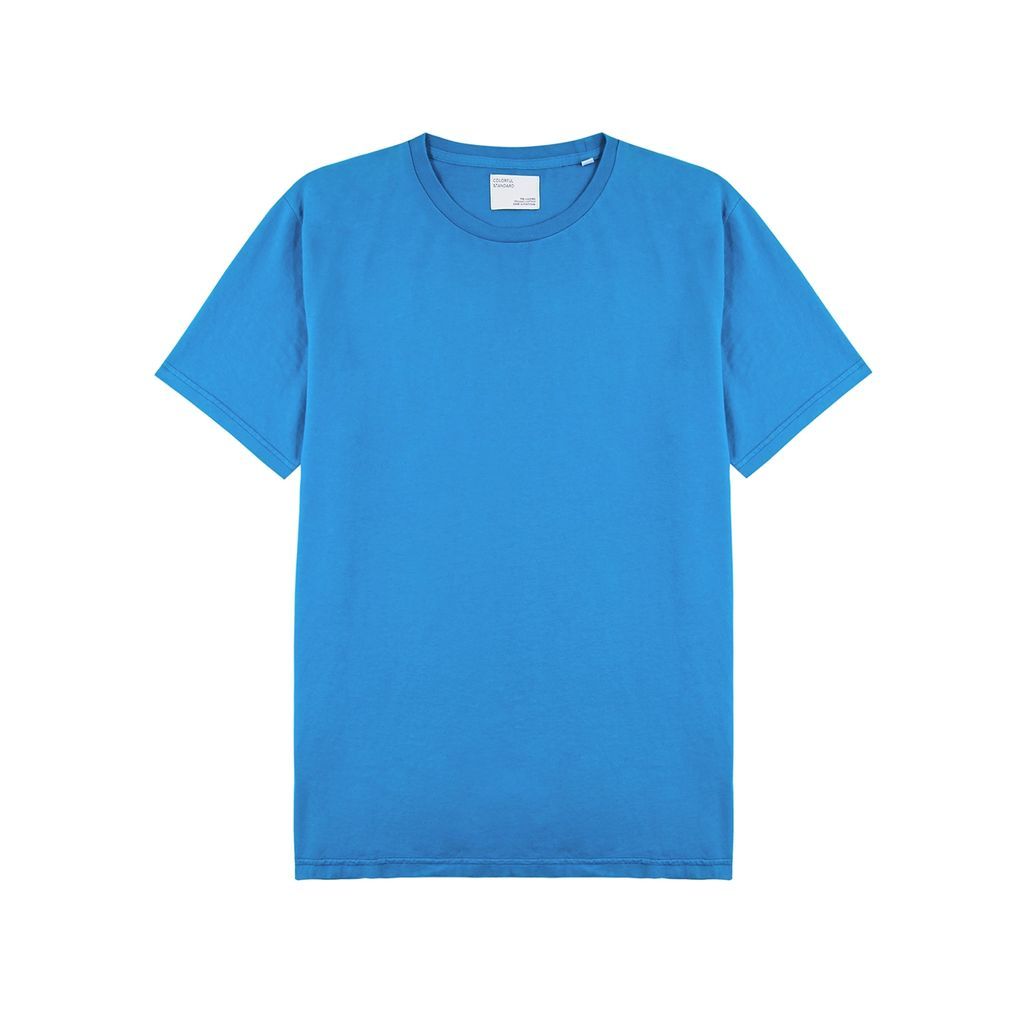 Blue Cotton T-shirt - Bright Blue - L