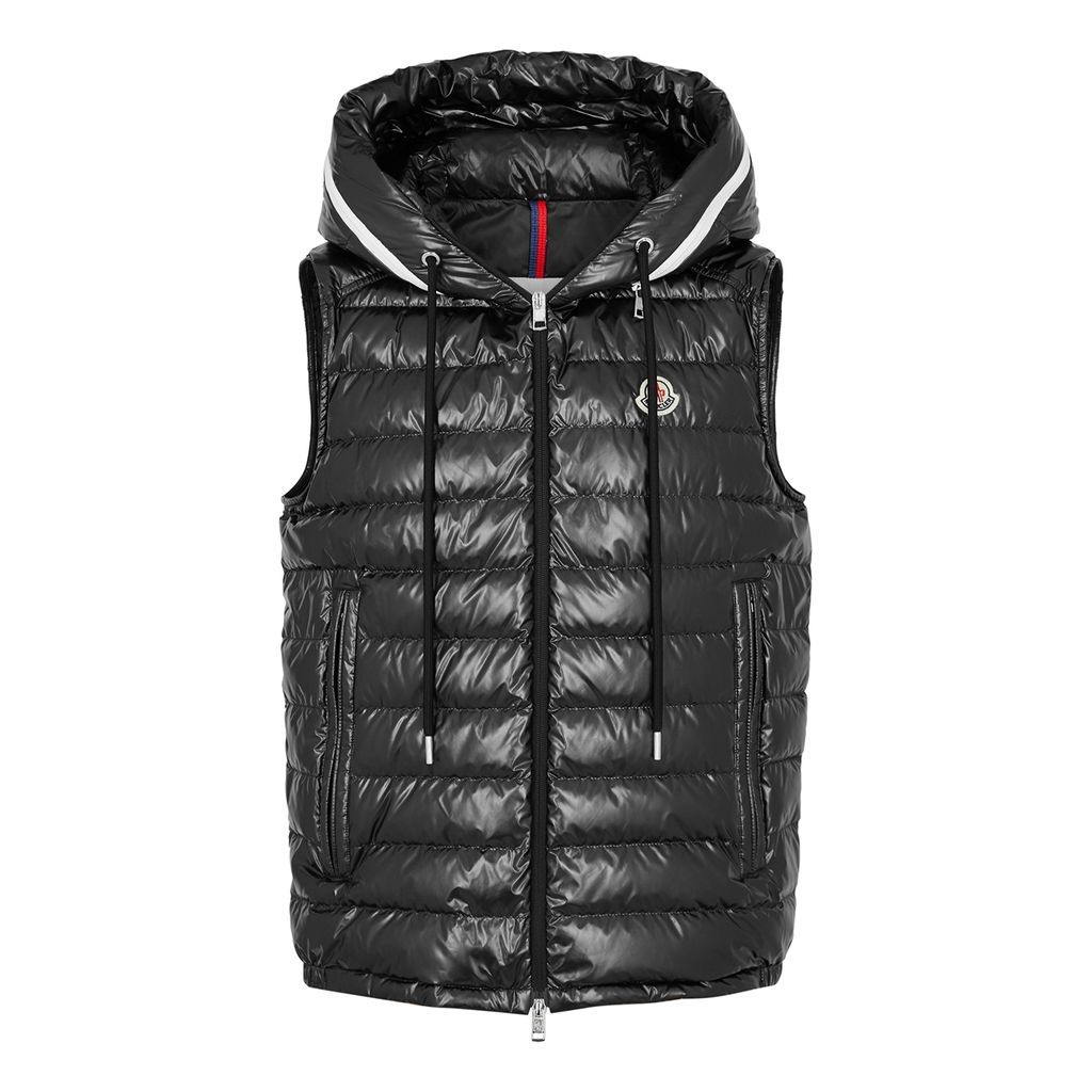 Akaishi Hooded Quilted Shell Gilet - Black - 5