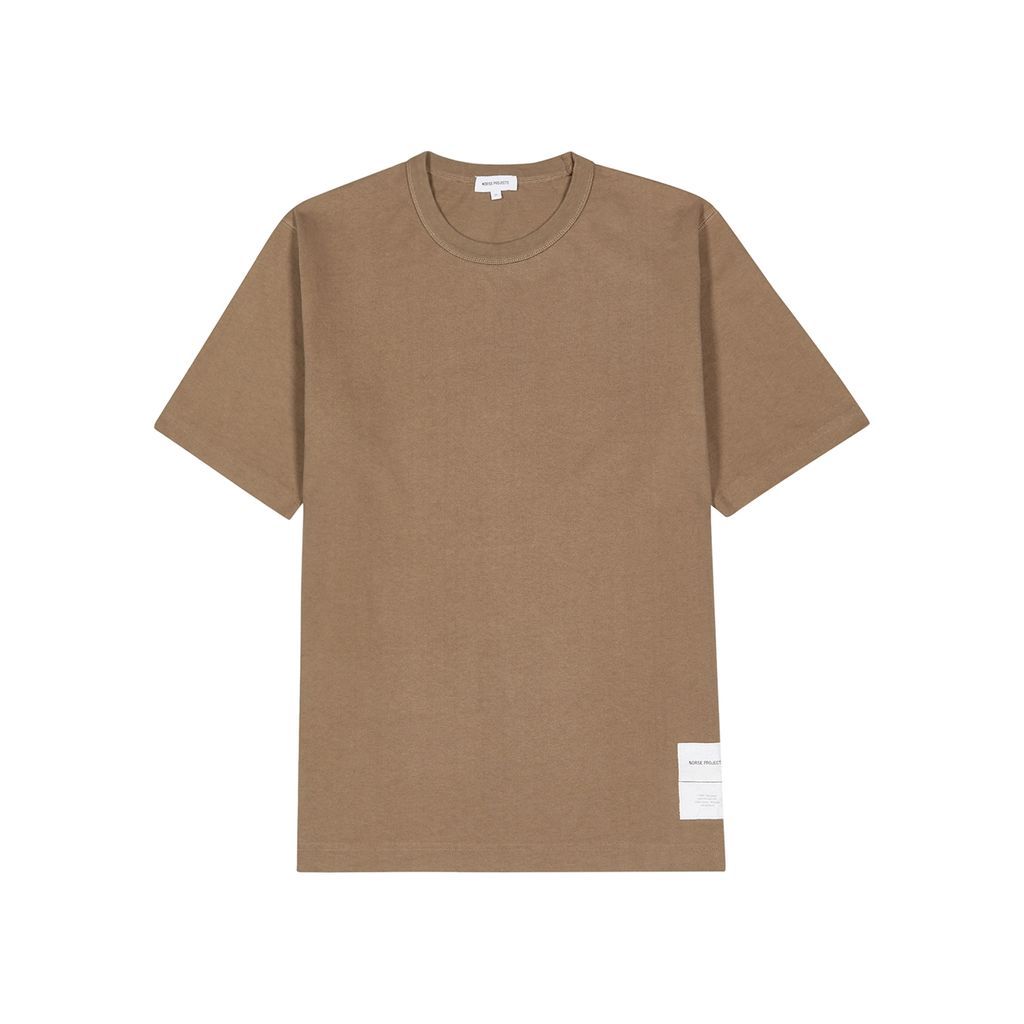 Holger Tab Series Cotton T-shirt - TAN - S
