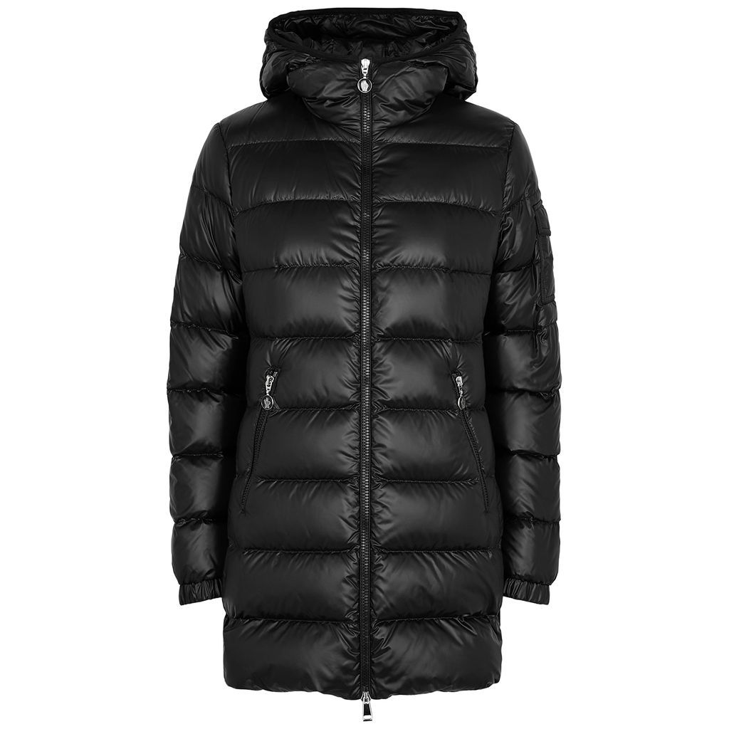 Glements Hooded Quilted Shell Coat - Black - 2