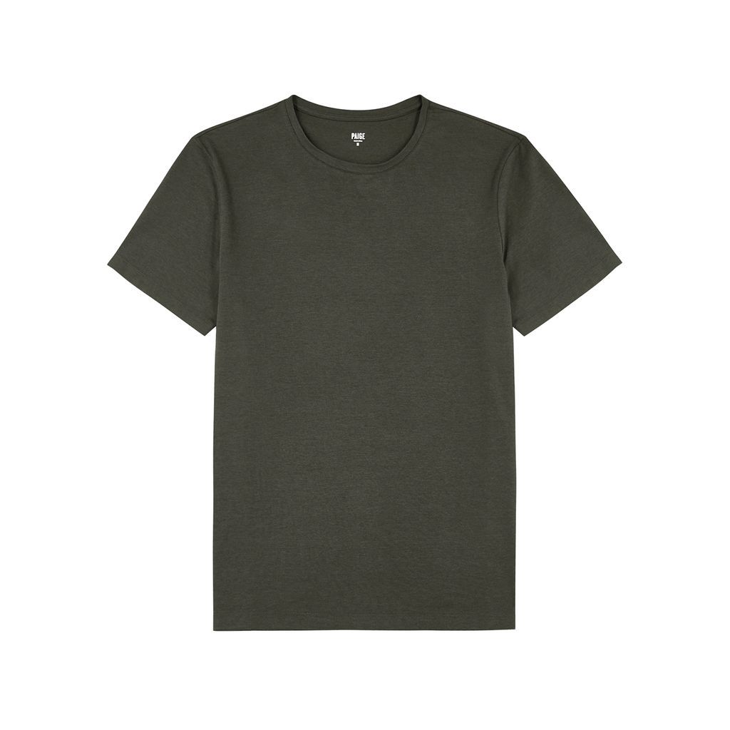 Cash Stretch-jersey T-shirt - Dark Grey - M