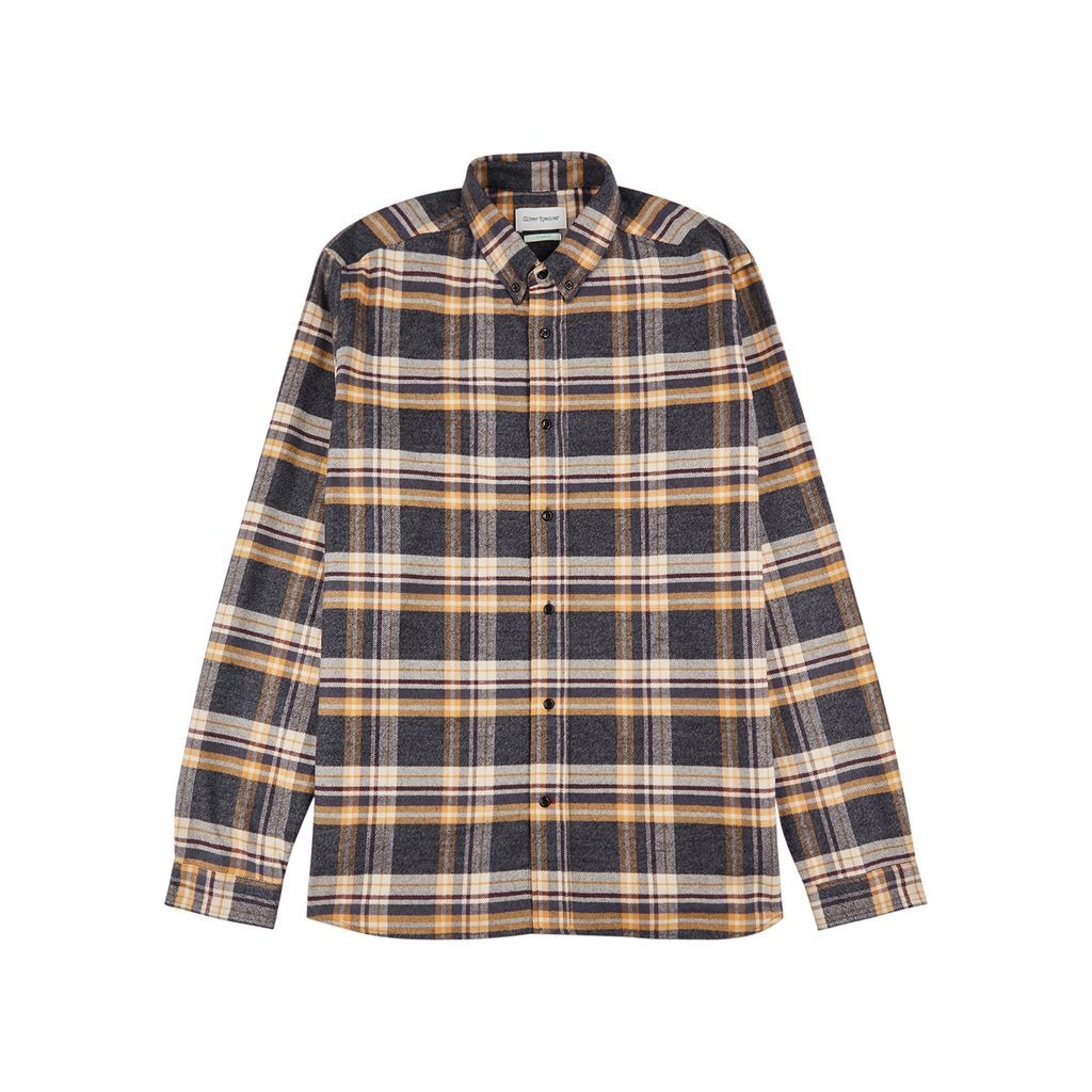 Brook Checked Flannel Shirt - Multicoloured - 15