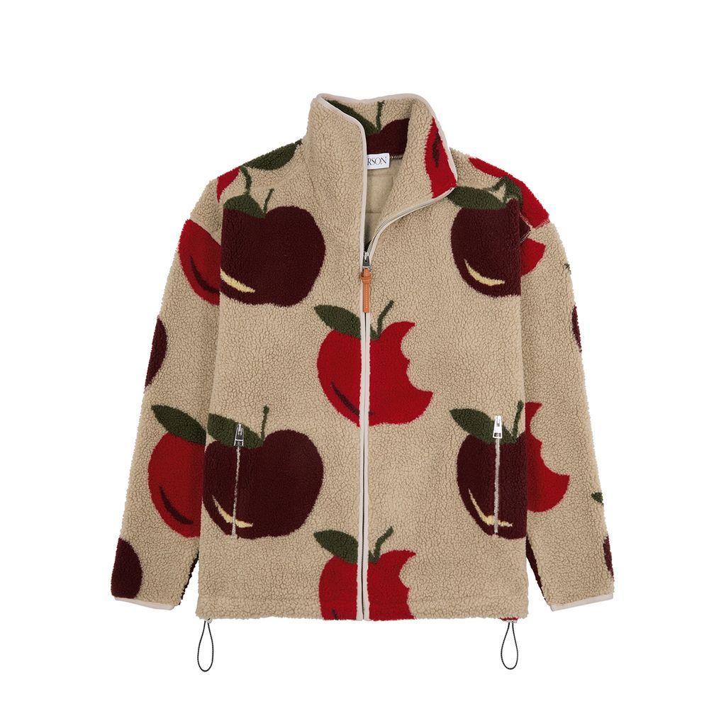Bitten Apple Fleece Jacket - Beige - M