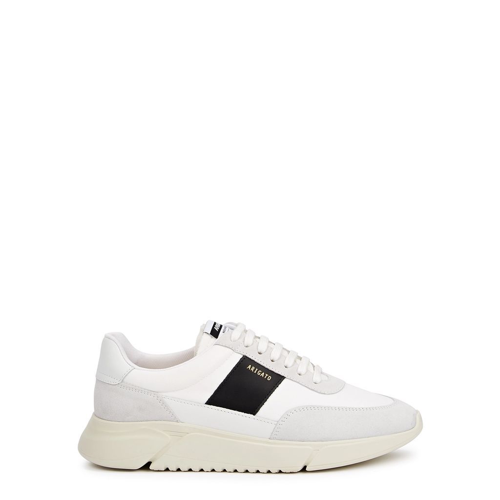 Genesis Vintage Runner White Panelled Sneakers - White And Black - 12