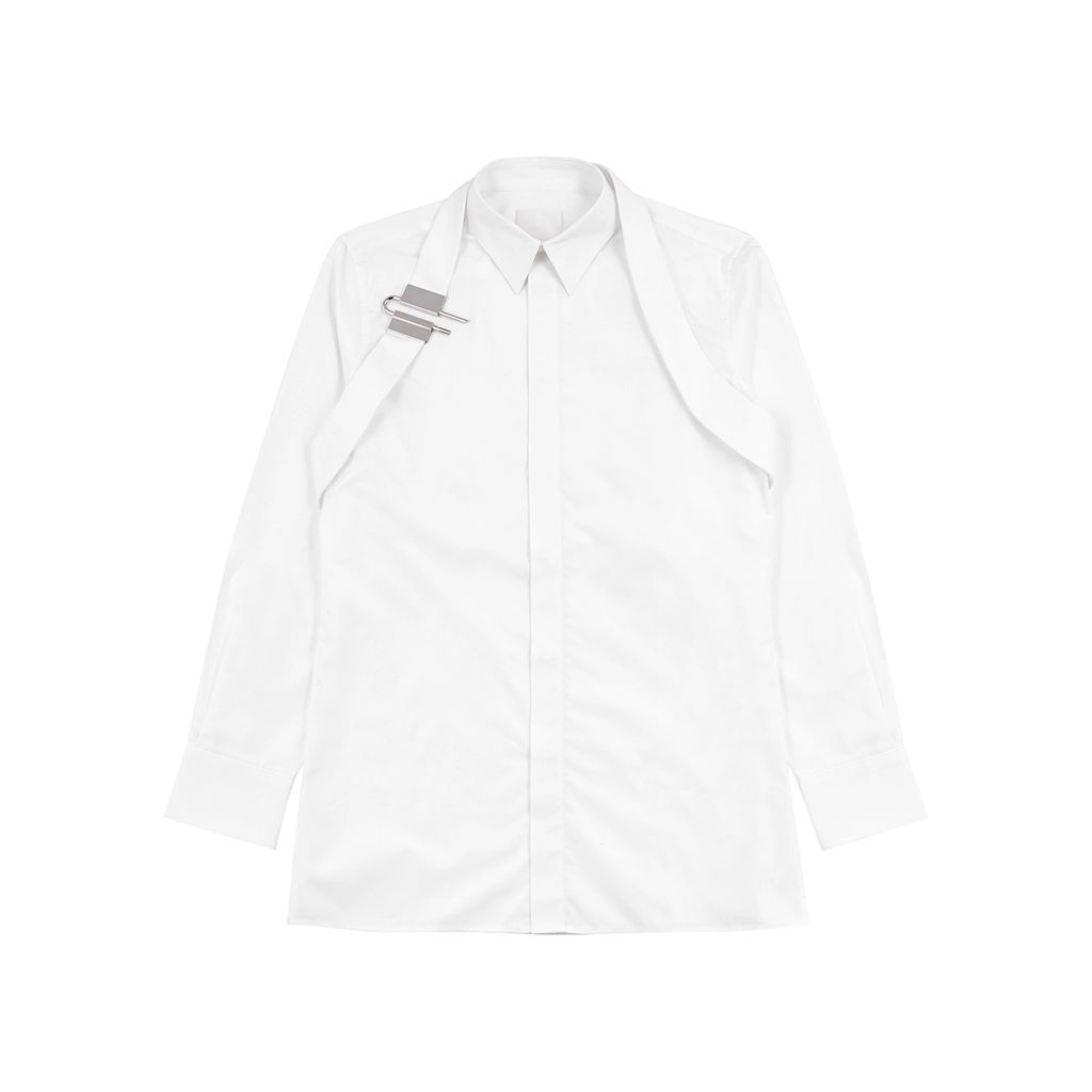 Harness Cotton-poplin Shirt - White - 15.5