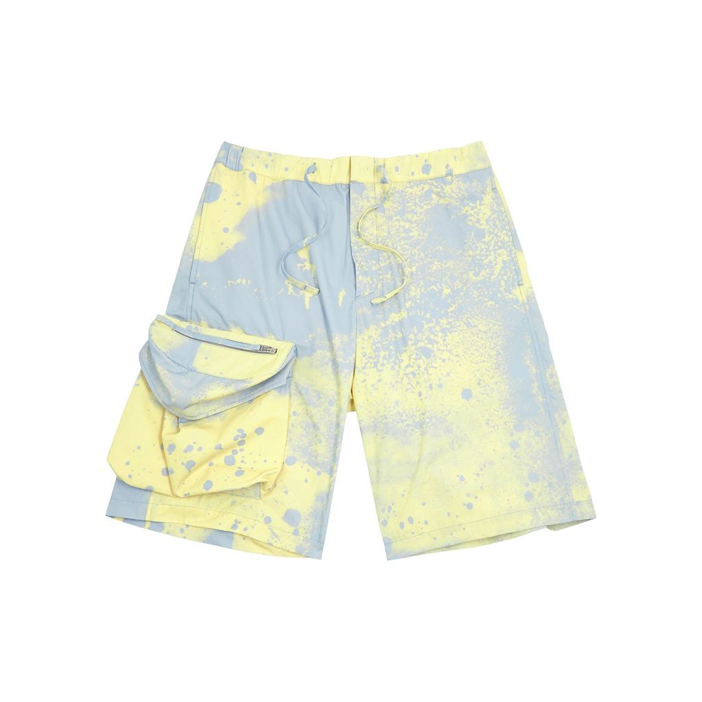 Cove Tie-dye Cotton Shorts - Yellow - L