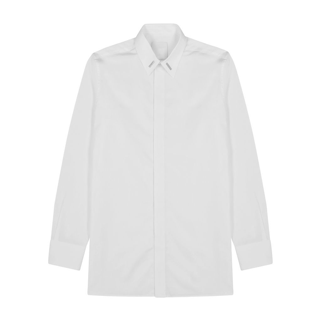 White Cotton-poplin Shirt - 15