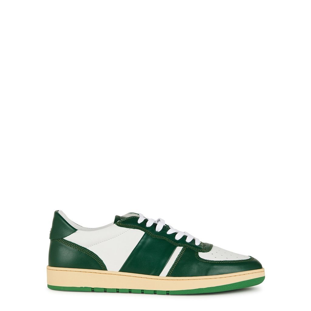 Pillar Destroyer Green Panelled Leather Sneakers - 8